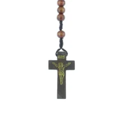 Palais du Rosaire Chapelet de Lourdes en corde grains bois, paters et coeur Apparition de Lourdes.^ Chapelet De Lourdes | Chapelet Corde