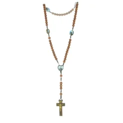 Palais du Rosaire Chapelet de Lourdes en corde grains bois, paters et coeur Apparition de Lourdes.^ Chapelet De Lourdes | Chapelet Corde