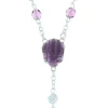 Palais du Rosaire Chapelet de Lourdes en cristal et paters en forme de rose^ Chapelet De Lourdes | Chapelet Cristal