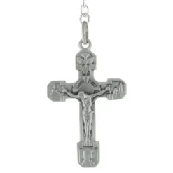 Palais du Rosaire Chapelet de Lourdes en cristal Swarovski, chaîne Argent et coeur Apparition de Lourdes^ Chapelet De Lourdes | Chapelet Cristal