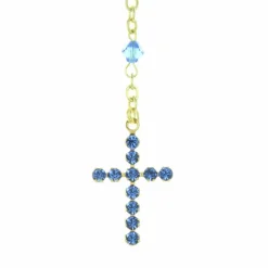 Palais du Rosaire Chapelet de Lourdes en Cristal Swarovski avec une croix en strass^ Chapelet De Lourdes | Chapelet Cristal