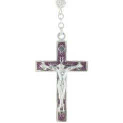 Palais du Rosaire Chapelet de Lourdes en cristal et paters en forme de rose^ Chapelet De Lourdes | Chapelet Cristal