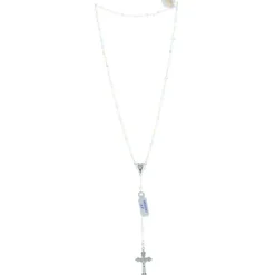 Palais du Rosaire Chapelet de Lourdes en cristal Swarovski et chaîne en Argent^ Chapelet De Lourdes | Chapelet Cristal