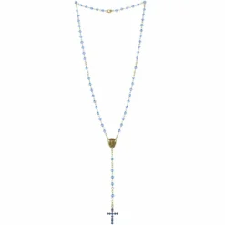 Palais du Rosaire Chapelet de Lourdes en Cristal Swarovski avec une croix en strass^ Chapelet De Lourdes | Chapelet Cristal