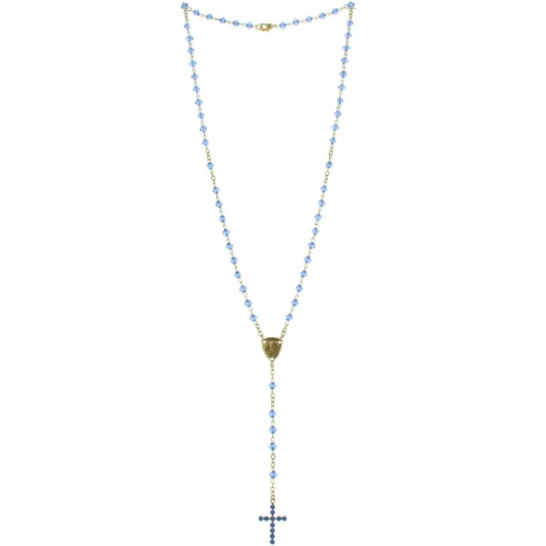 Palais du Rosaire Chapelet de Lourdes en Cristal Swarovski avec une croix en strass^ Chapelet De Lourdes | Chapelet Cristal