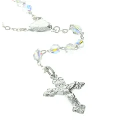 Palais du Rosaire Chapelet de Lourdes en cristal Swarovski et chaîne en Argent^ Chapelet De Lourdes | Chapelet Cristal