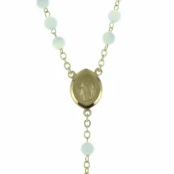 Palais du Rosaire Chapelet de Lourdes en Nacre avec une croix dorée^ Chapelet De Lourdes | Chapelet Nacre