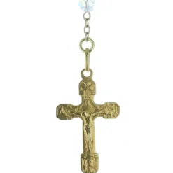 Palais du Rosaire Chapelet de Lourdes en Or et grains 4mm en Swarovski^ Chapelet Or
