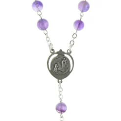 Palais du Rosaire Chapelet de Lourdes en pierre d'Améthyste^ Chapelet De Lourdes | Chapelet Pierre