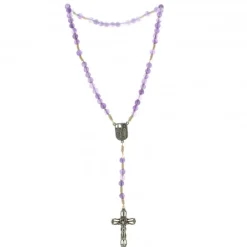 Palais du Rosaire Chapelet de Lourdes en pierres de Quartz^ Chapelet De Lourdes | Chapelet Corde