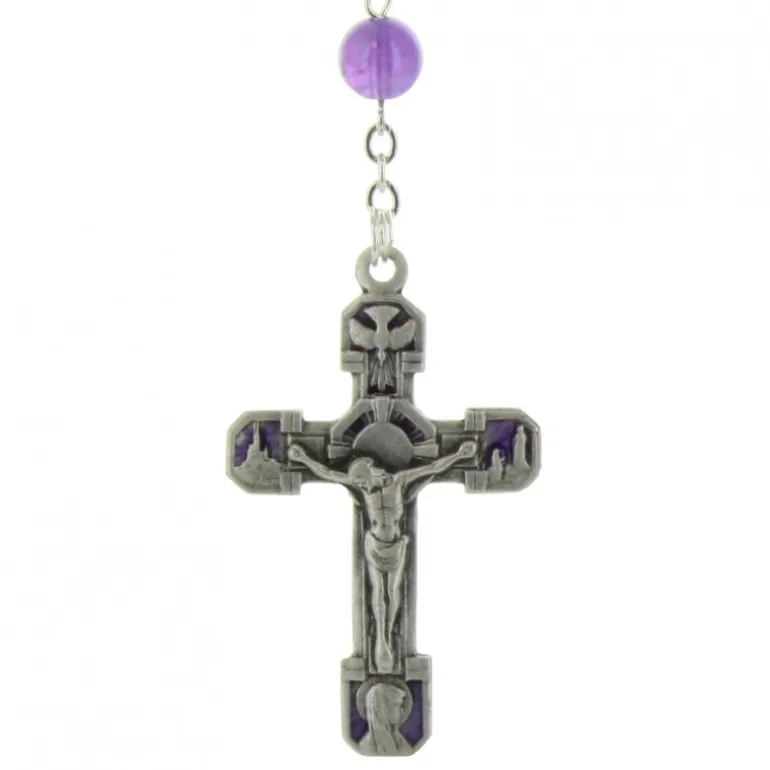 Palais du Rosaire Chapelet de Lourdes en pierre d'Améthyste^ Chapelet De Lourdes | Chapelet Pierre