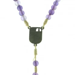 Palais du Rosaire Chapelet de Lourdes en pierres de Quartz^ Chapelet De Lourdes | Chapelet Corde