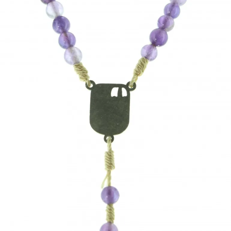 Palais du Rosaire Chapelet de Lourdes en pierres de Quartz^ Chapelet De Lourdes | Chapelet Corde