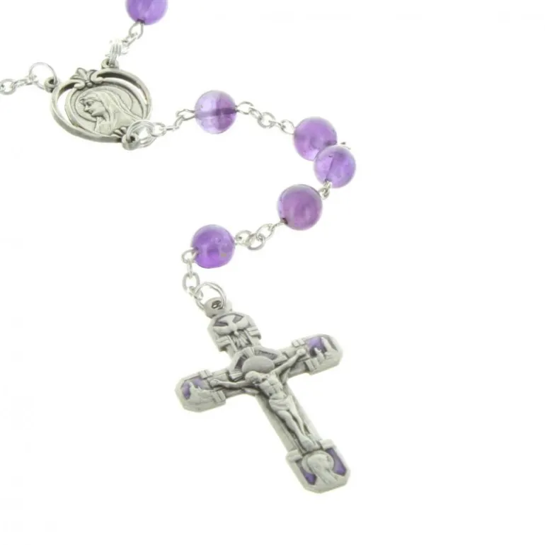Palais du Rosaire Chapelet de Lourdes en pierre d'Améthyste^ Chapelet De Lourdes | Chapelet Pierre