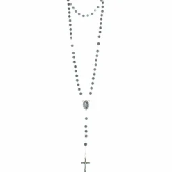 Palais du Rosaire Chapelet de Lourdes en pierres d'Agathe givrées et coeur eau de Lourdes^ Chapelet Eau De Lourdes | Chapelet De Lourdes