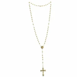 Palais du Rosaire Chapelet de Lourdes en Plaqué Or avec fermoir avec Grains de 5mm^ Chapelet De Lourdes | Chapelet Plaqué Or