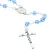 Palais du Rosaire Chapelet de Lourdes en verre et grains translucides colorés^ Chapelet De Lourdes | Chapelet Verre