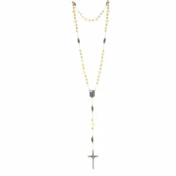 Palais du Rosaire Chapelet de Lourdes en verre avec paters en nacre colorés^ Chapelet De Lourdes | Chapelet Verre