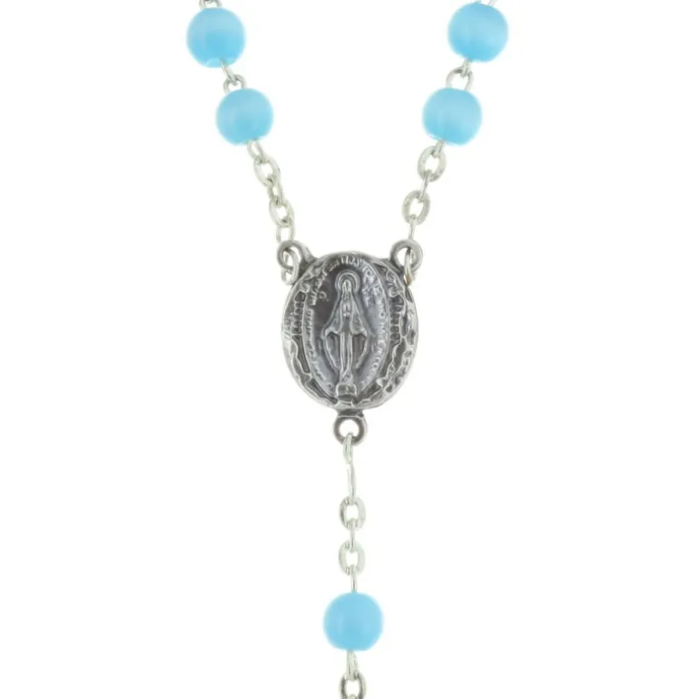 Palais du Rosaire Chapelet de Lourdes en verre avec son petit livret de prière^ Chapelet De Lourdes | Chapelet Verre