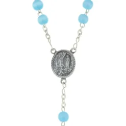 Palais du Rosaire Chapelet de Lourdes en verre avec son petit livret de prière^ Chapelet De Lourdes | Chapelet Verre