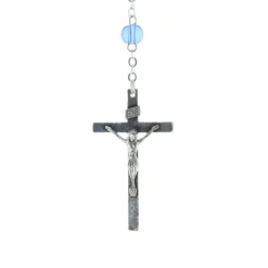 Palais du Rosaire Chapelet de Lourdes en verre et grains translucides colorés^ Chapelet De Lourdes | Chapelet Verre