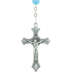 Palais du Rosaire Chapelet de Lourdes en verre avec son petit livret de prière^ Chapelet De Lourdes | Chapelet Verre
