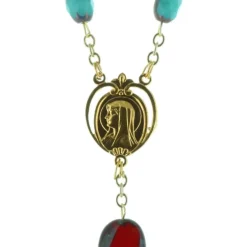 Palais du Rosaire Chapelet de Lourdes et grains en verre Vallauris colorés^ Chapelet De Lourdes | Chapelet Verre