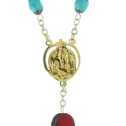 Palais du Rosaire Chapelet de Lourdes et grains en verre Vallauris colorés^ Chapelet De Lourdes | Chapelet Verre