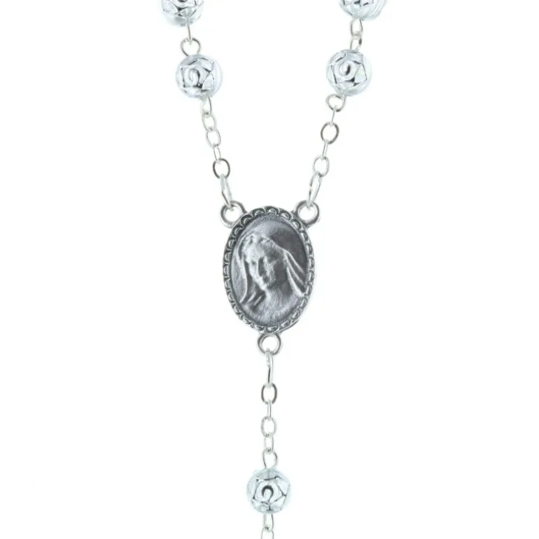Palais du Rosaire Chapelet de Lourdes grains en forme de rose et coeur Apparition de Lourdes^ Chapelet De Lourdes | Chapelet Résine