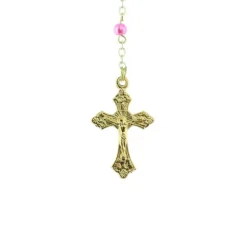 Palais du Rosaire Chapelet de Lourdes grains résine colorés et coeur Apparition de Lourdes^ Chapelet De Lourdes | Chapelet Résine