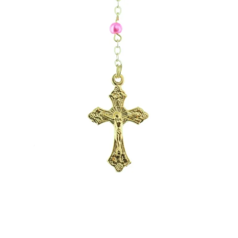 Palais du Rosaire Chapelet de Lourdes grains résine colorés et coeur Apparition de Lourdes^ Chapelet De Lourdes | Chapelet Résine