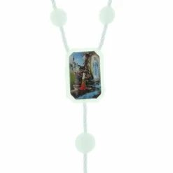 Palais du Rosaire Chapelet de Lourdes lumineux à la rose dans un étui prière^ Chapelet De Lourdes | Chapelet Lumineux