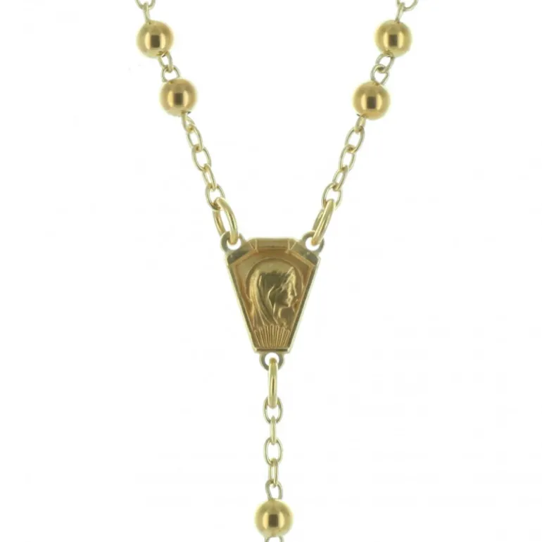 Palais du Rosaire Chapelet de Lourdes Or 18 carats avec grains de 4mm^ Chapelet Or