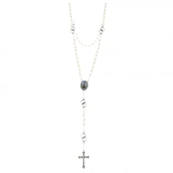 Palais du Rosaire Chapelet de mariage avec sa boite illustrée de la Sainte Famille^ Chapelet Verre