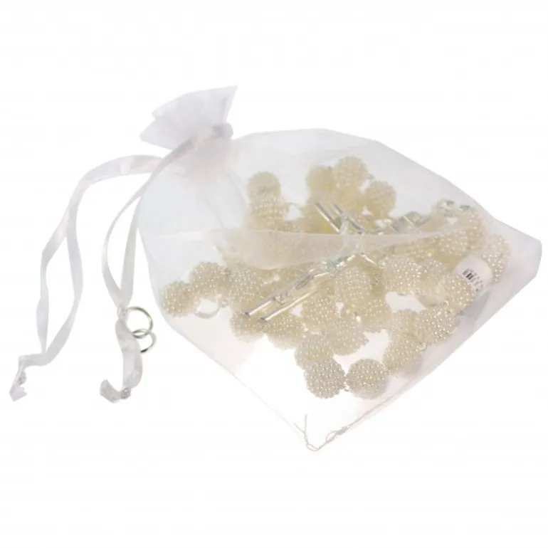 Palais du Rosaire Chapelet de Mariage en métal avec grains blancs en relief^ Chapelet Résine | Chapelet Métal