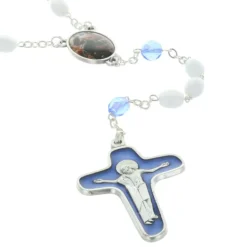 Palais du Rosaire Chapelet de Marie qui défait les noeuds en verre avec la croix de la Mater Dolorosa^ Chapelet De Marie Qui Défait Les Noeuds | Chapelet Verre