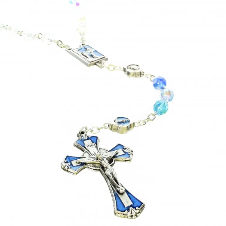 Palais du Rosaire Chapelet de Notre Dame de Lourdes et sa boîte^ Chapelet De Lourdes | Chapelet Verre