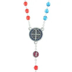 Palais du Rosaire Chapelet de Saint Benoît en verre émaillé avec sa boite^ Chapelet De Saint Benoît | Chapelet Verre