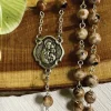 Palais du Rosaire Chapelet de Saint Joseph avec des grains en verre 7mm^ Chapelet Verre | Chapelet De Saint Joseph