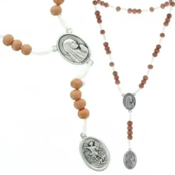 Palais du Rosaire Chapelet de Saint Michel en corde et grains en bois^ Chapelet Corde | Chapelet Bois
