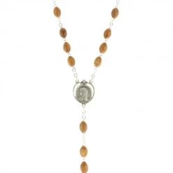 Palais du Rosaire Chapelet de Saint Michel en bois d'olivier avec médaille de l'Apparition^ Chapelet De Saint Michel | Chapelet Bois