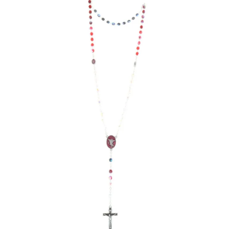 Palais du Rosaire Chapelet de Saint Michel en verre avec une boîte^ Chapelet De Saint Michel | Chapelet Verre
