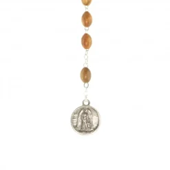 Palais du Rosaire Chapelet de Saint Michel en bois d'olivier avec médaille de l'Apparition^ Chapelet De Saint Michel | Chapelet Bois