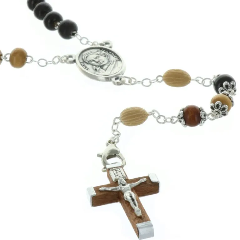 Palais du Rosaire Chapelet de Sainte Bernadette en bois avec 6 dizaines^ Chapelet De Sainte Bernadette | Chapelet Bois