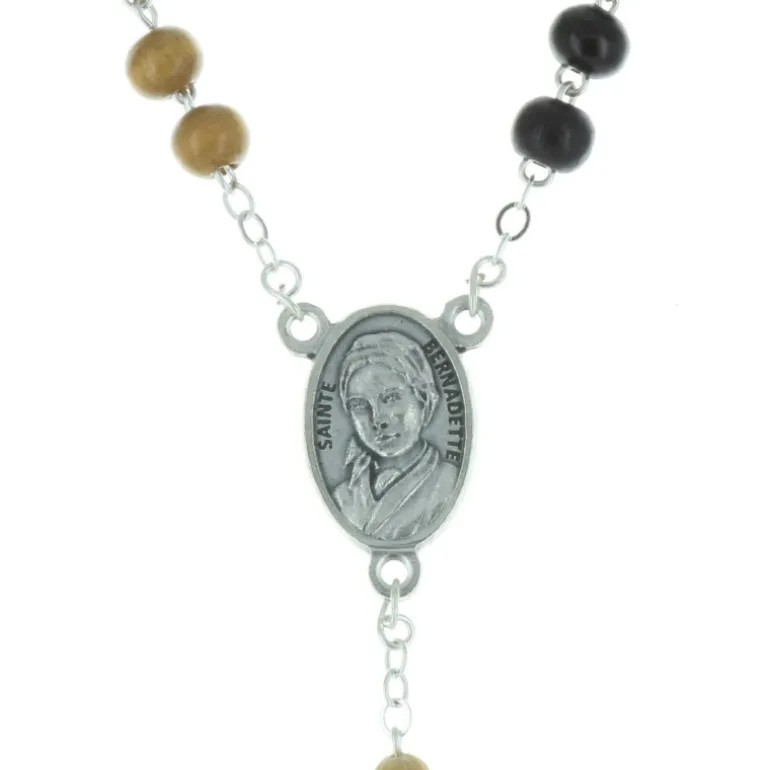 Palais du Rosaire Chapelet de Sainte Bernadette en bois avec 6 dizaines^ Chapelet De Sainte Bernadette | Chapelet Bois