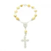 Palais du Rosaire Chapelet dizainier argenté avec l'Apparition de Lourdes^ Chapelet De Lourdes | Chapelet Dizainier