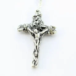 Palais du Rosaire Chapelet dizainier en Argent de Jésus Miséricordieux avec grains rouge et blanc^ Chapelet De Jésus Miséricordieux | Chapelet Dizainier