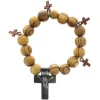 Palais du Rosaire Chapelet dizainier en bois avec 4 croix^ Chapelet Dizainier