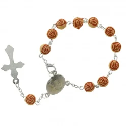 Palais du Rosaire Chapelet dizainier grain rose coeur Apparition de Lourdes^ Chapelet De Lourdes | Chapelet Dizainier