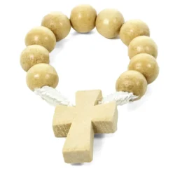 Palais du Rosaire Chapelet dizainier grains bois sur corde^ Chapelet Dizainier